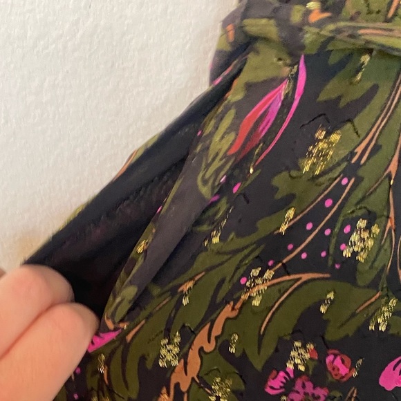 Anthropologie Floral Jumpsuit - Green and Pink - Picture 10 of 15